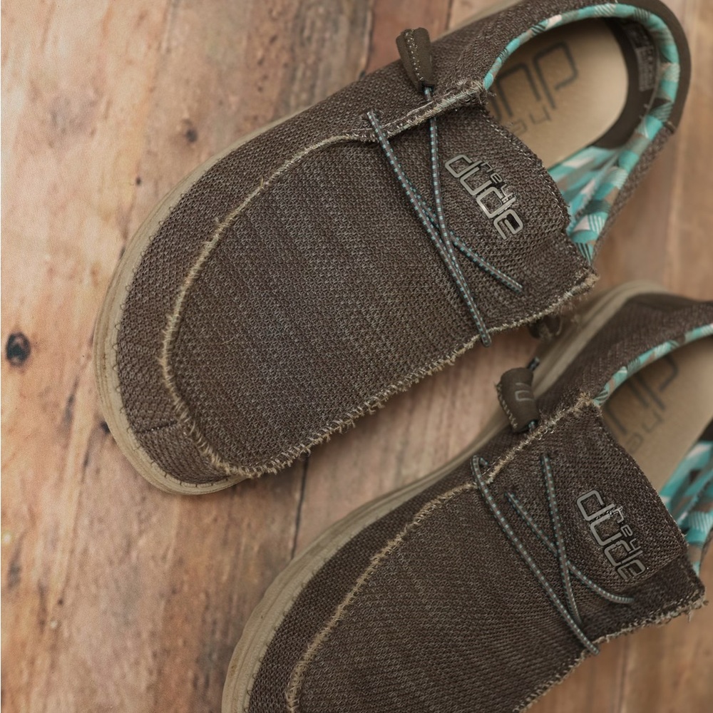 Hey Dude Shoes - Gray Blue Inside Size 9.0